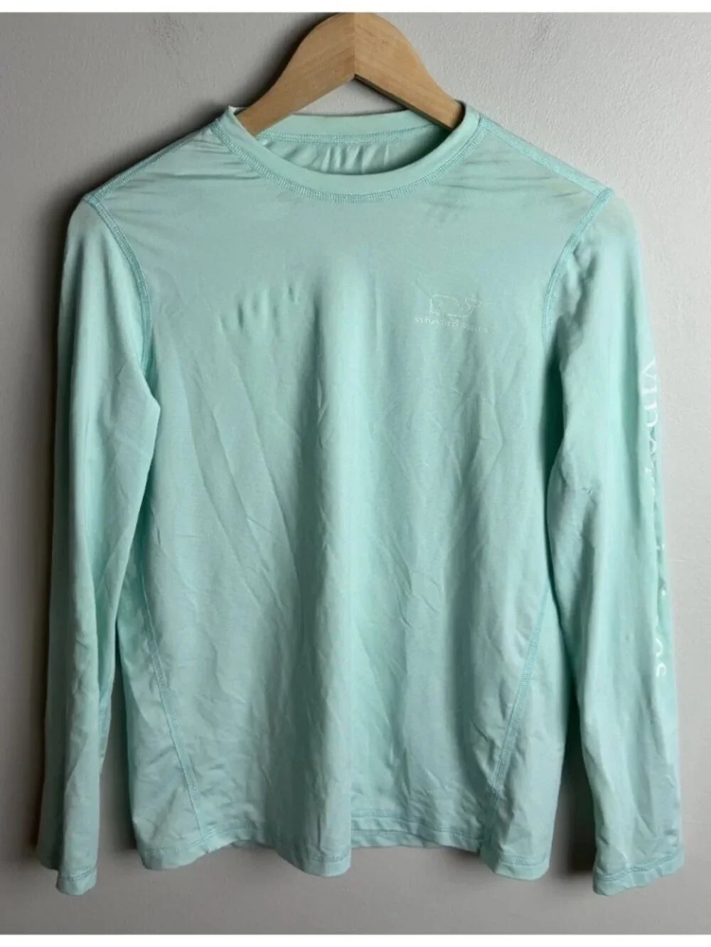 Vineyard Vines Performance Long Sleeve Shirt Mint Teal Size Medium Boy’s Child